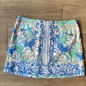 Lilly Pulitzer Blue and White Skirt